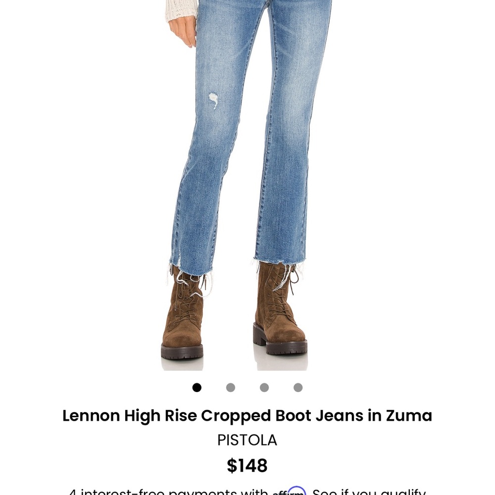 Pistola Lennon High Rise Cropped Boot